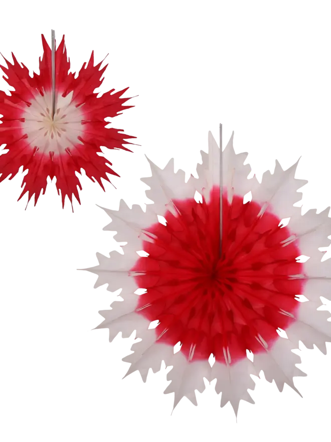 Classic Snowflake Crimson & Natural Bunting Duo