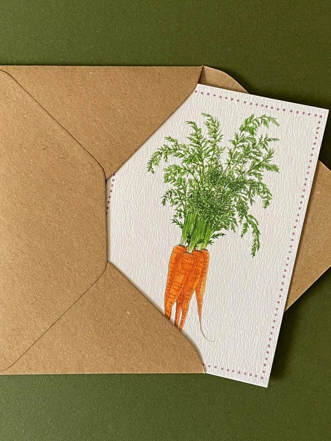 Carrot card with envelope