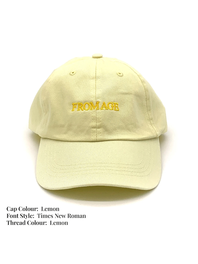 Personalised cap Classic Cotton Lemon