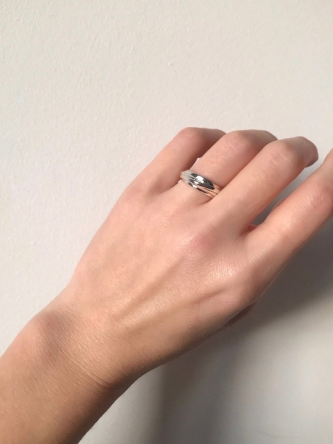Tangle silver ring