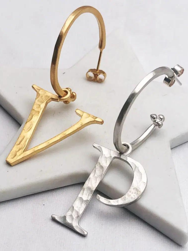 Gold hoop earrings