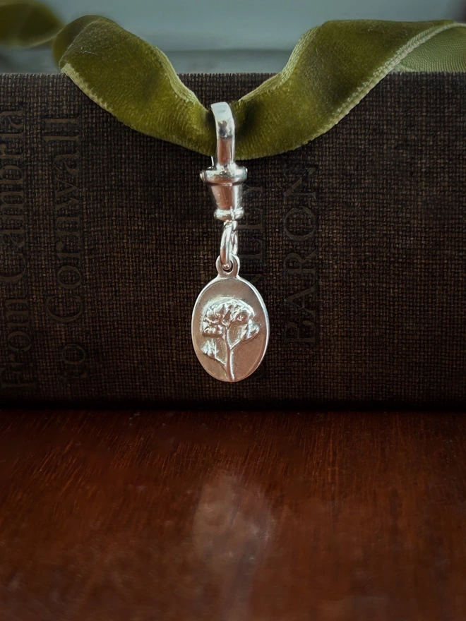 Forget me not medal charm and Albert Swivel clasp