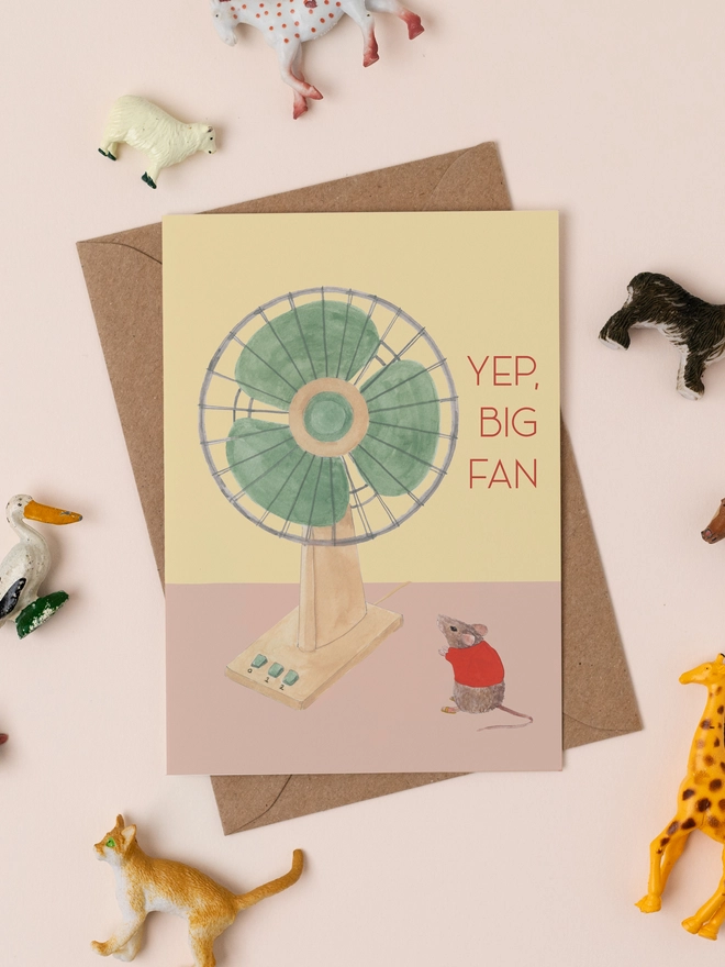 Yep Big Fan Funny Thank You Card