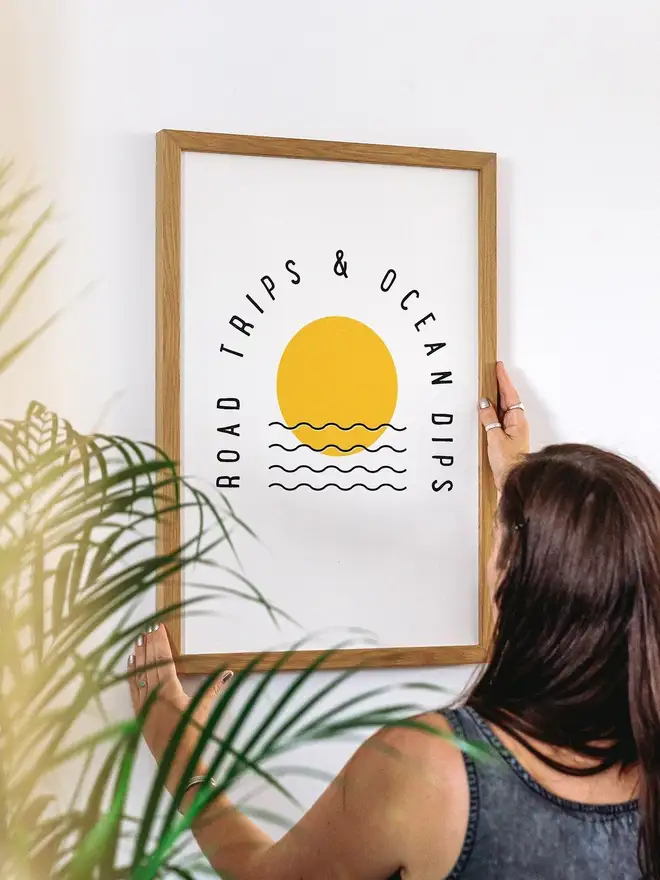 'Road Trips & Ocean Dips' Graphic Print