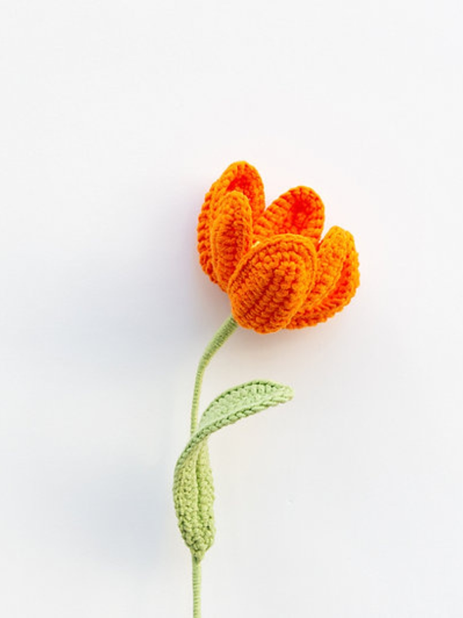 crochet tulip stem