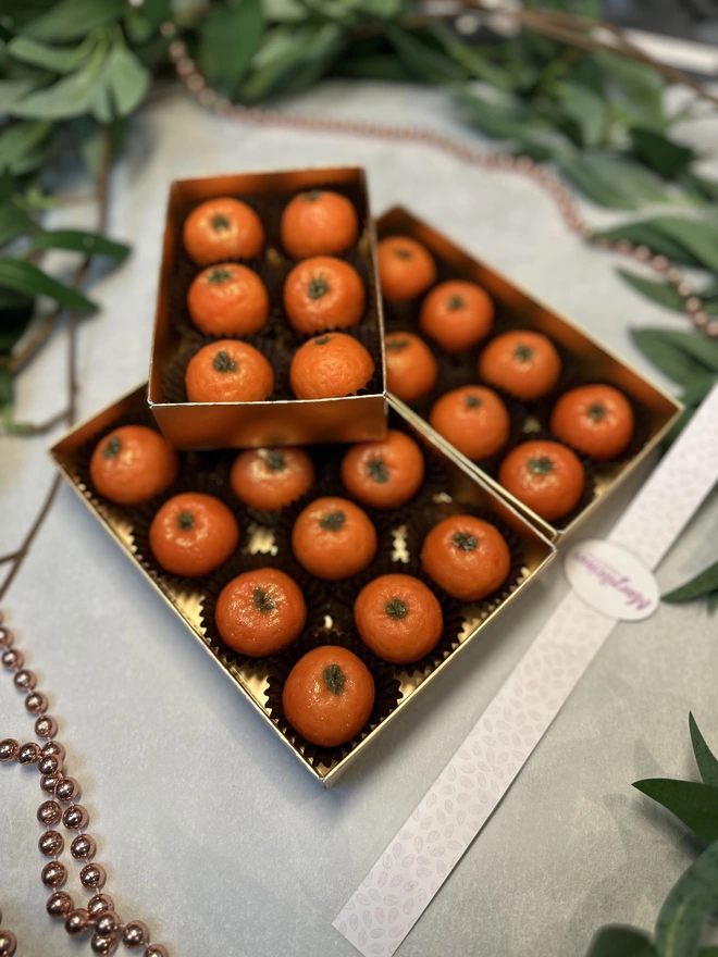 Orange flavoured Marzipan Satsumas