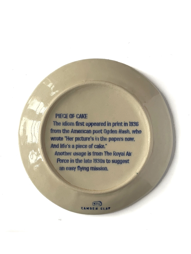 Piece of cake Plate reverse