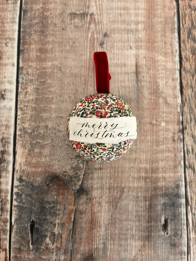 Liberty fabric floral bauble