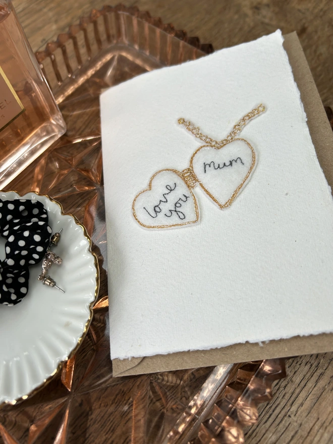 Personalised Embroidered Heart Locket