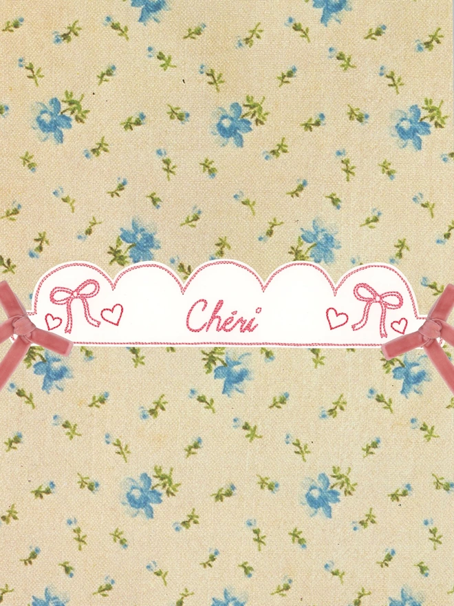 Cheri love heart bow crown front 