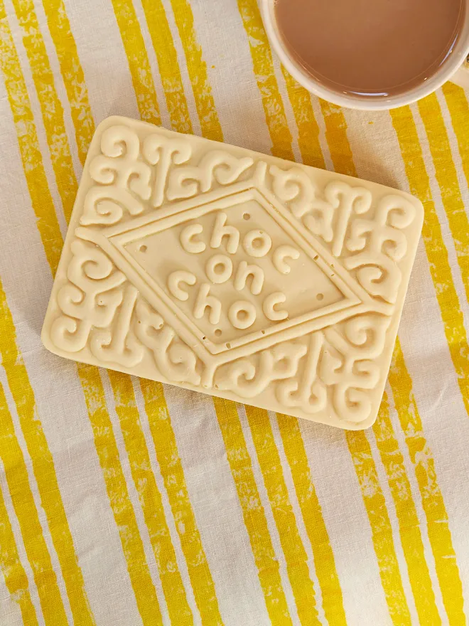 Giant Custard Cream Biscuit Shaped Chocolate