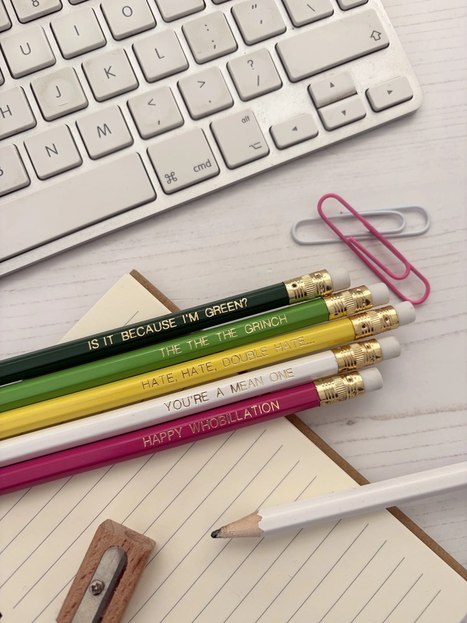 Grinch Movie Themed Pencils