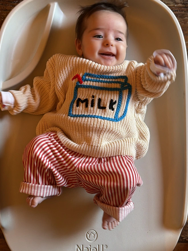 Kids Knitted Milk Carton Jumper 