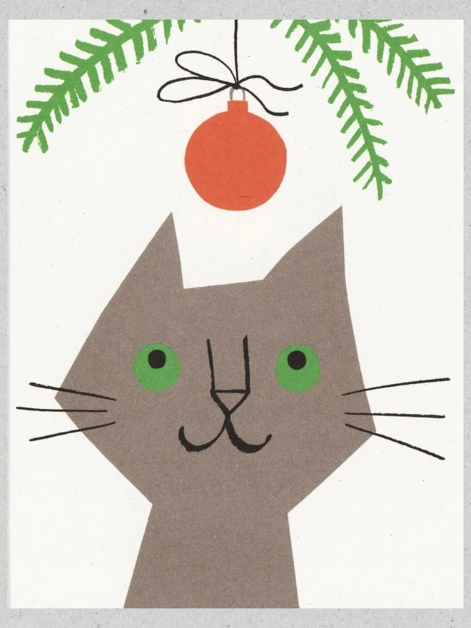 Festive Feline Christmas Card