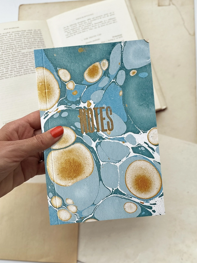 Sea Green marble notebook