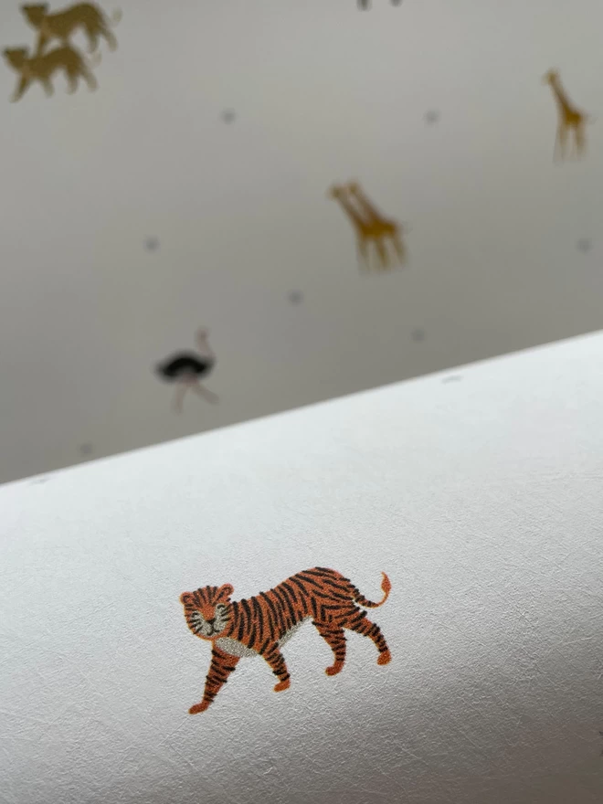 Star Safari Wallpaper Roll Close Up Tiger