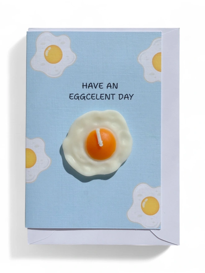 Egg card candle, card with candle, make a wish card