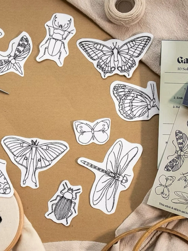 Garden Fauna Stick & Stitch Soluble Embroidery Transfer Set
