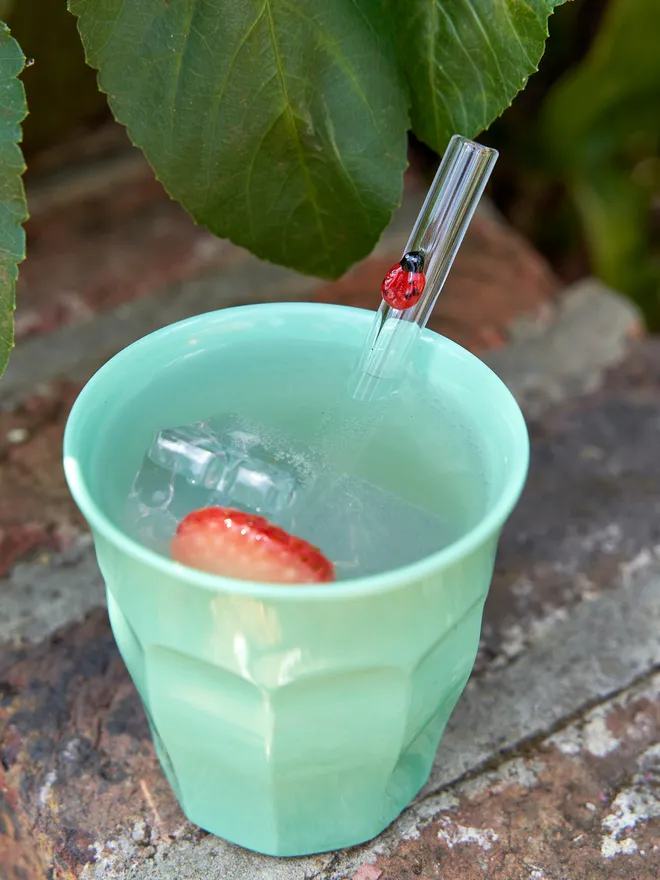 Ladybird reusable drinking straw