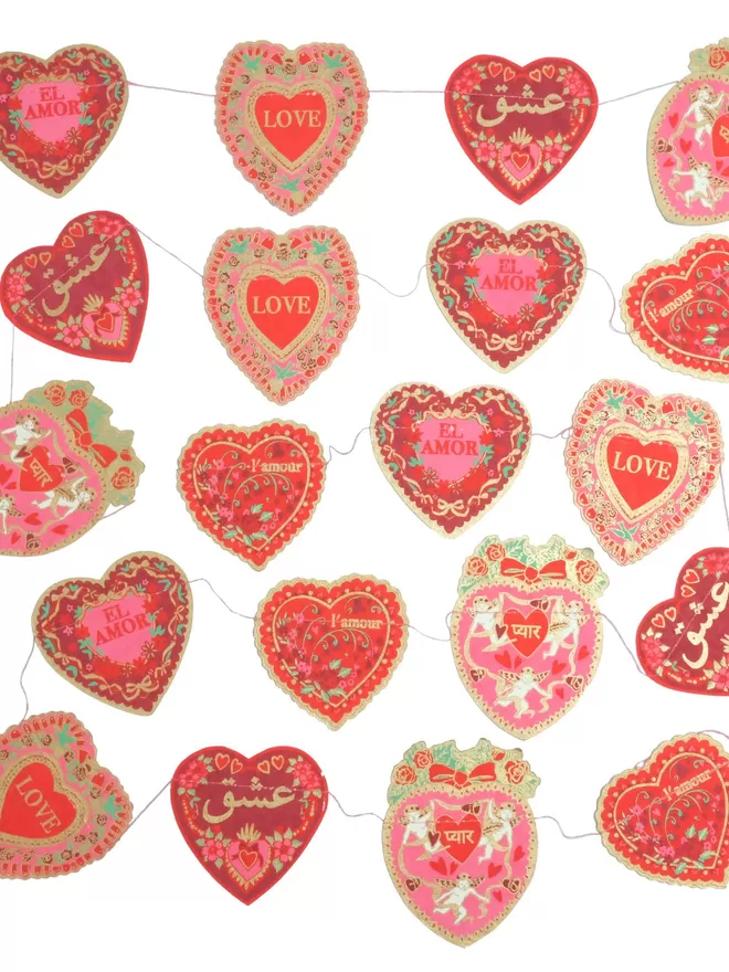 Love Valentine's paper garland