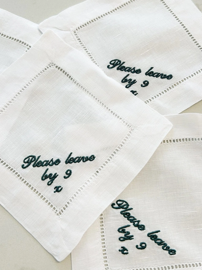 Personalised Minimalistic Custom Fabric Towel Set (Set Of 2)