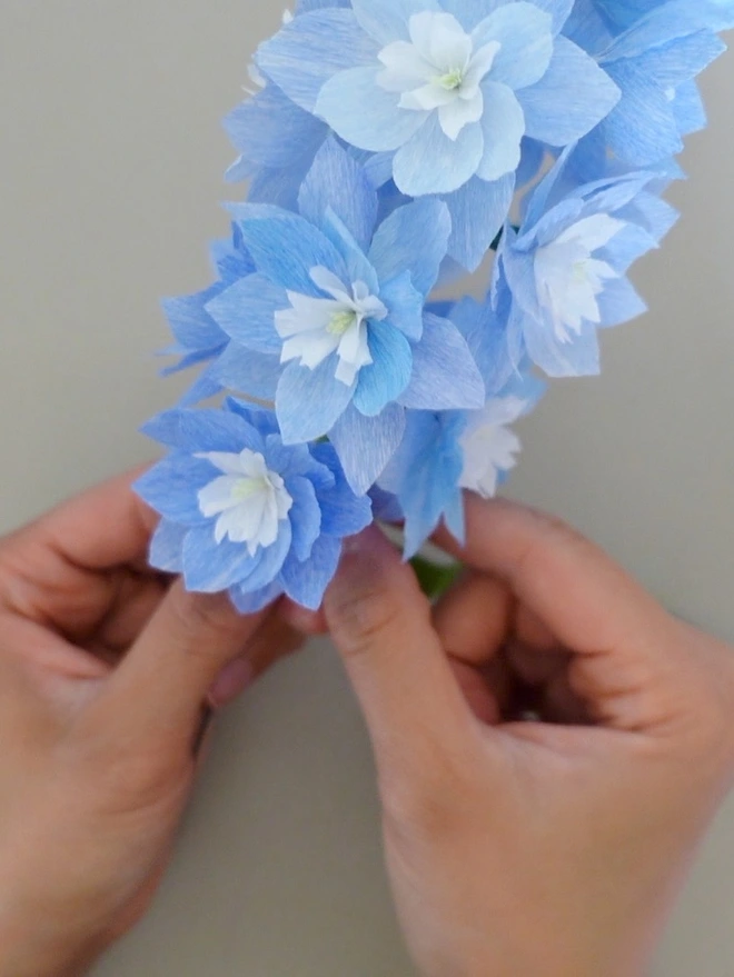 Crepe Paper Delphinium
