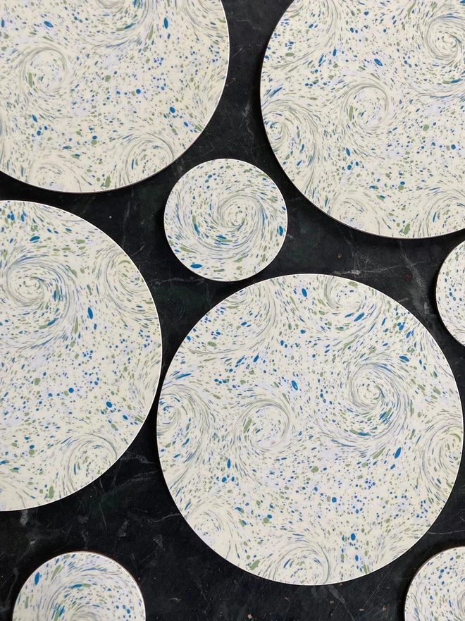 Cream mats and coasters