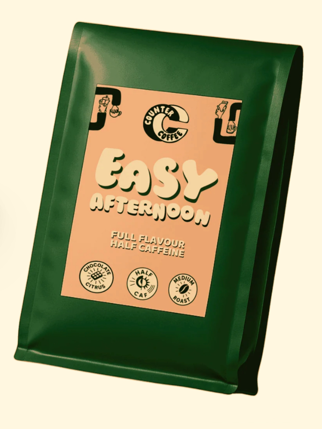 Easy Afternoon. A bag of coffee beans from Counter Coffee.