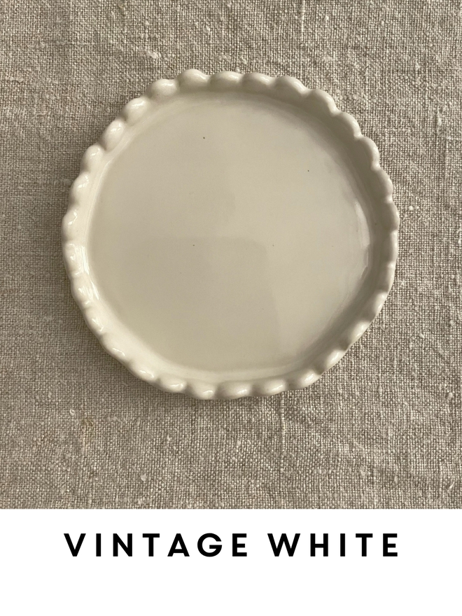 Scalloped Edge Ceramic Coasters
