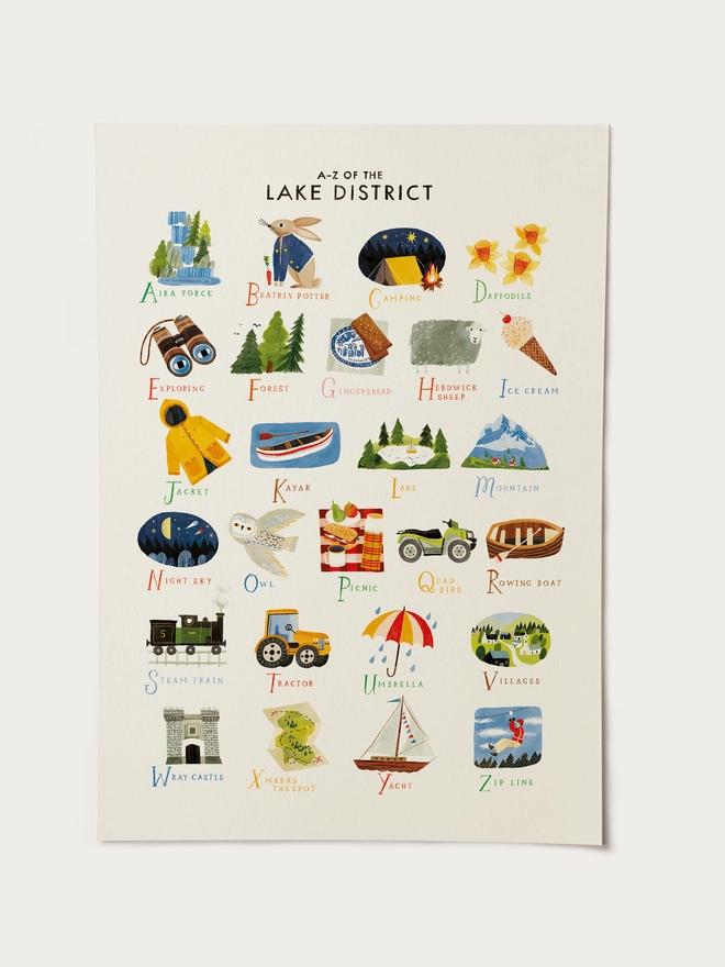 Lake District A-Z Print