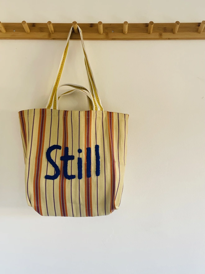 Embroidered Still n Sparkling Market Tote Bag