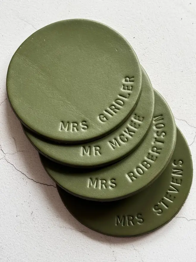 avocado teacher coasters