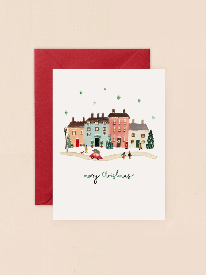 Christmas Village Mini Christmas Card