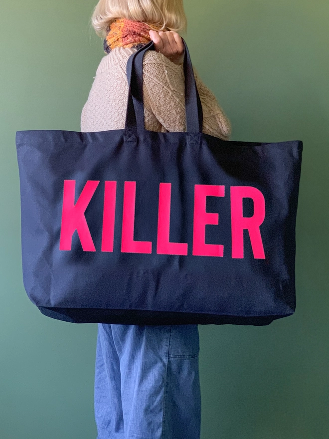 Killer Queen Supersize Tote - French Navy - Front