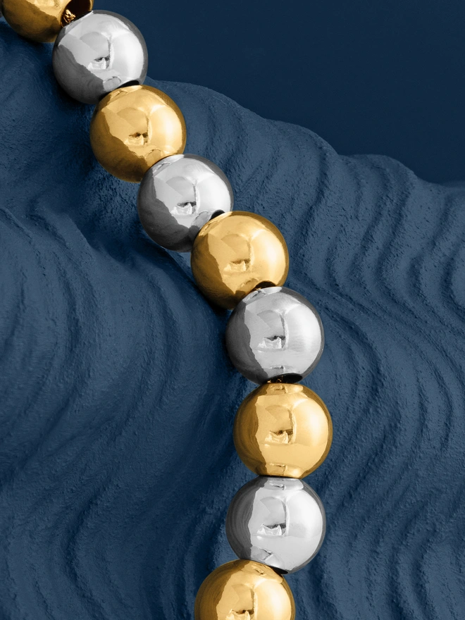 Loel Mixed Metal Ball Necklace