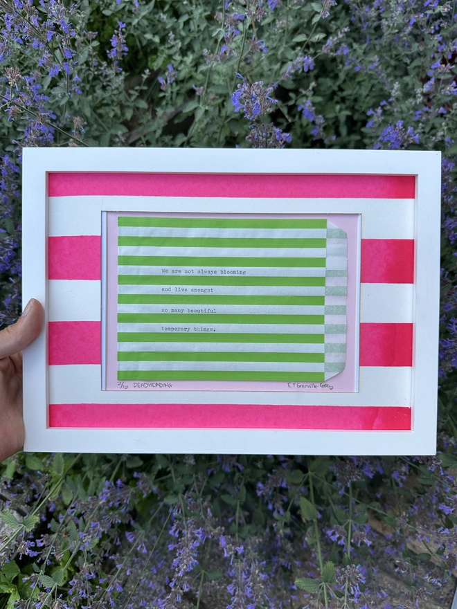 'Deadheading' Sweet Nothing A5 Original Artwork