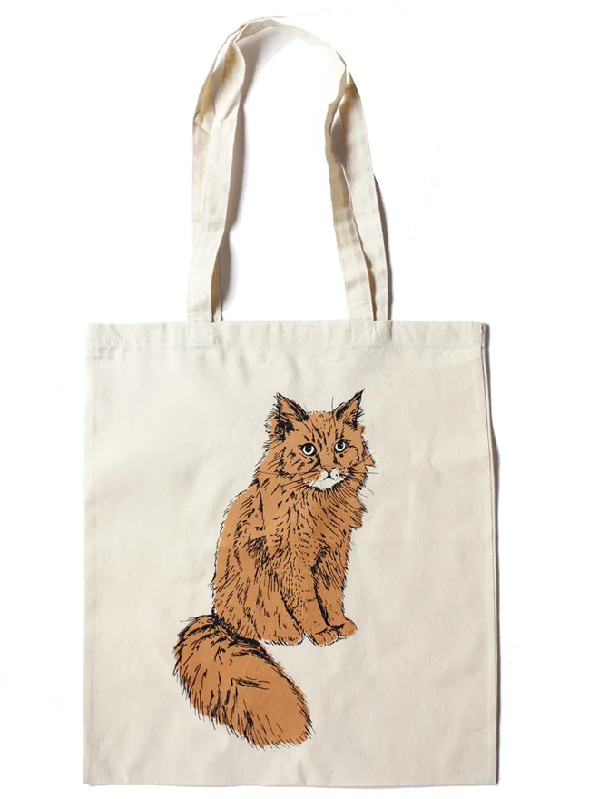 Ginger cat tote bag