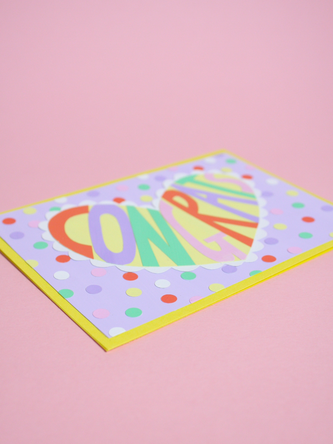 'Congrats' Collaged Card