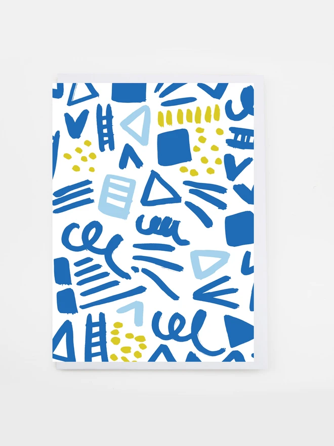 chaos shape pattern greetings card