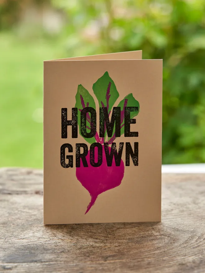 'Home grown' beetroot themed print 