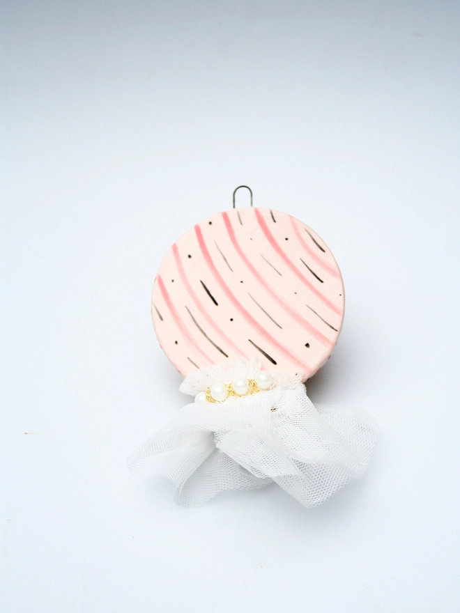 Ceramic Christmas tree Decoration of Choir Boy handmade