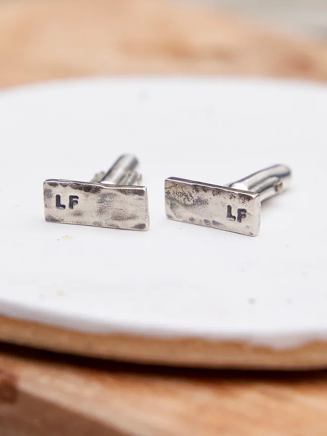 Personalised sterling silver cufflinks