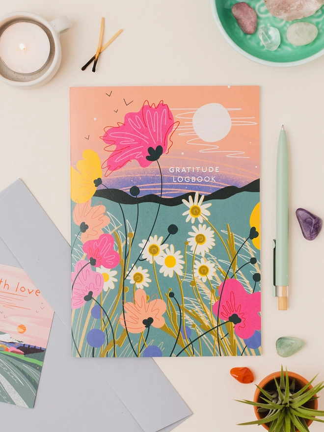 Gratitude logbook with Bloom cover