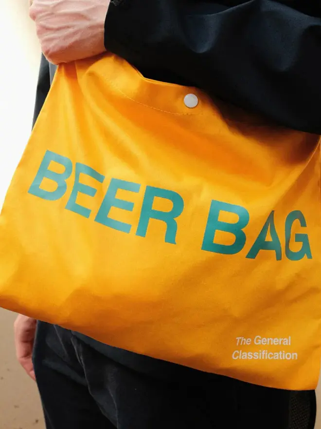 'Beer Bag' Musette Bag, being worn. 