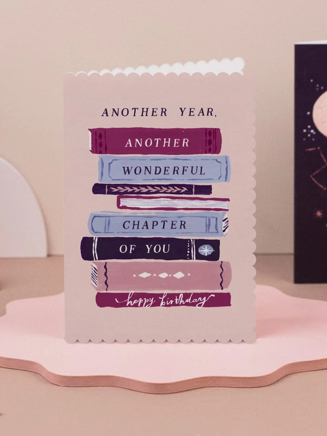 Bookish Birthday Card styled with other Sister Paper Co greeting cards