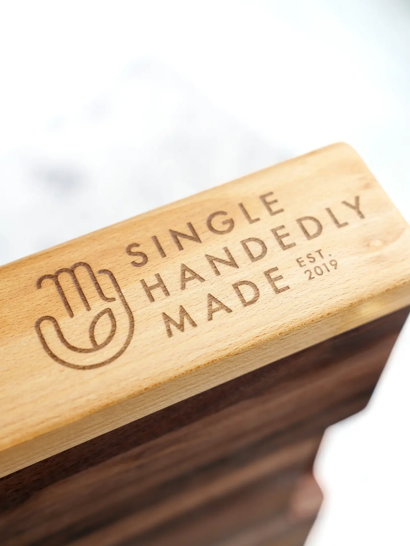 Extra Large Chopping Board, on a marble surface. 