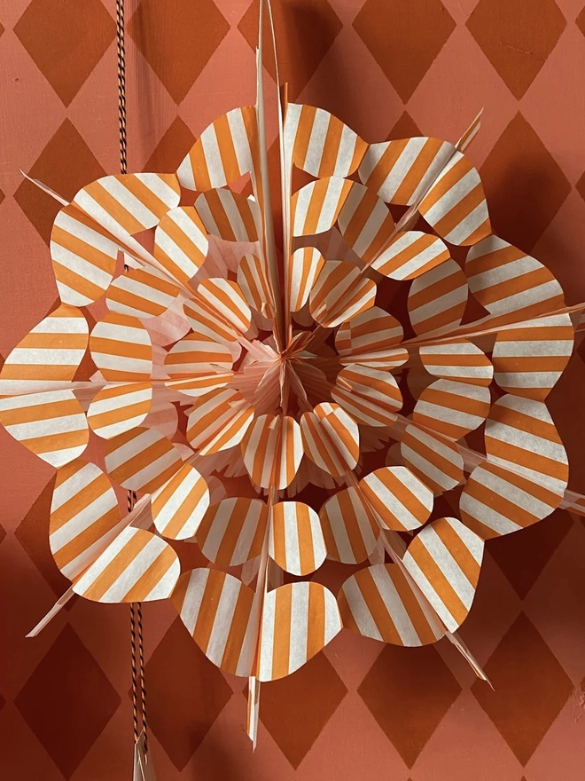 Striped Paper Bag Fan DIY Kit (Set Of 3)