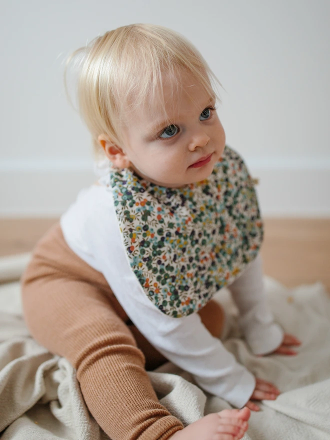 baby wearing her bib