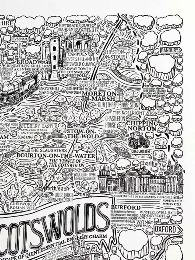 Cotswolds Poster Wall Art Print Zoom 1