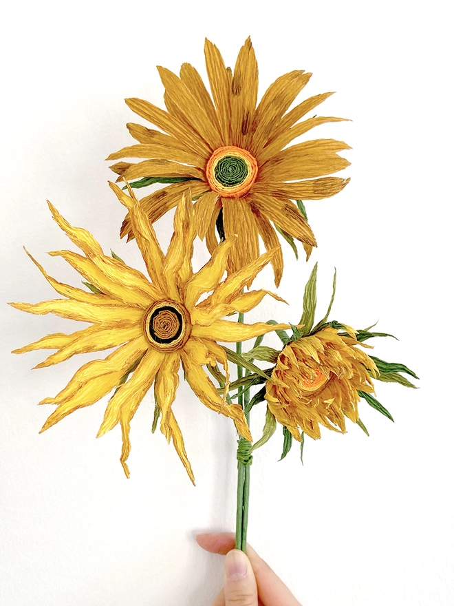 DIY Handmade Crepe Paper Van Gogh's Sunflowers Kit